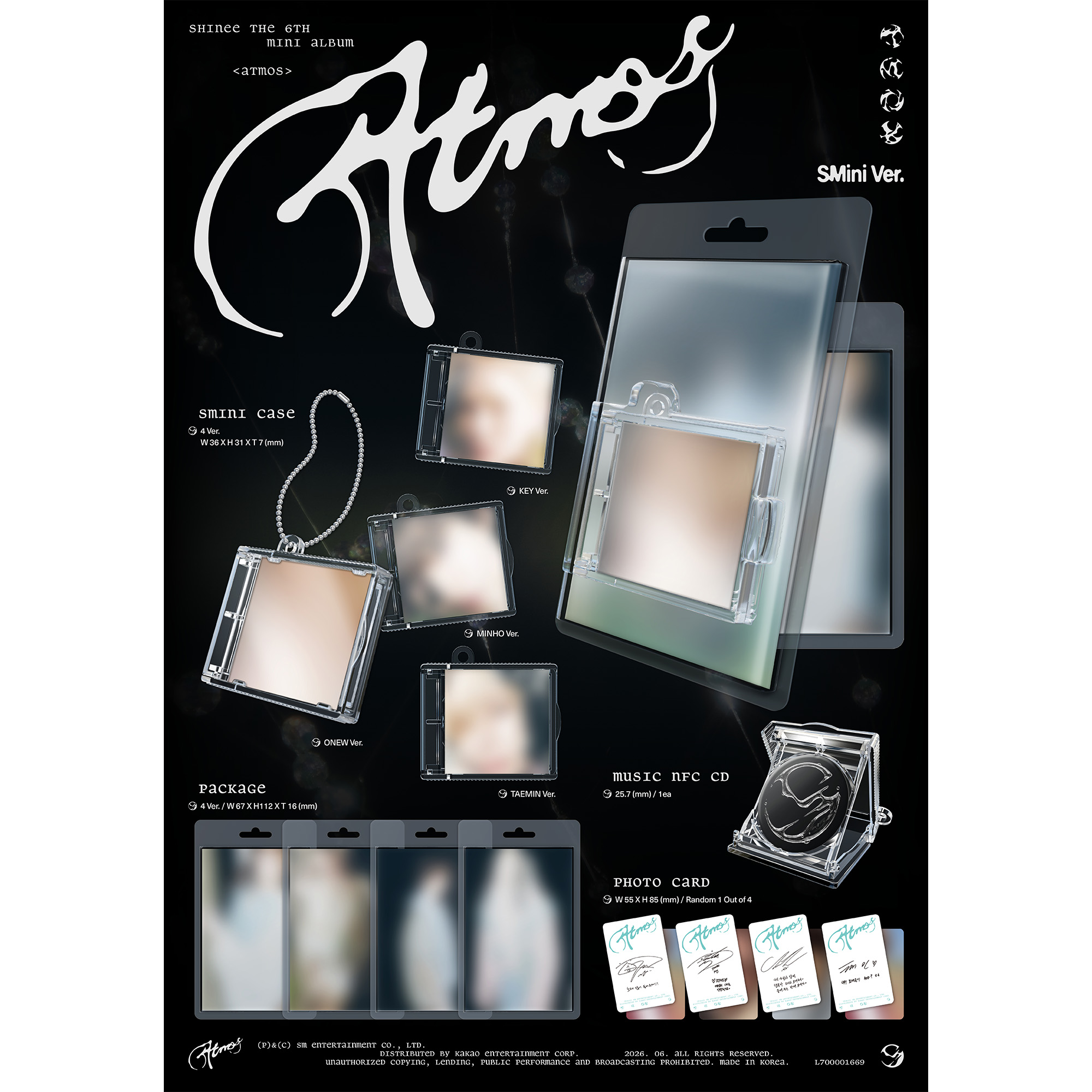 The 6th Mini Album 'Atmos' 全7形態10種セット - ec board SHINee STORE