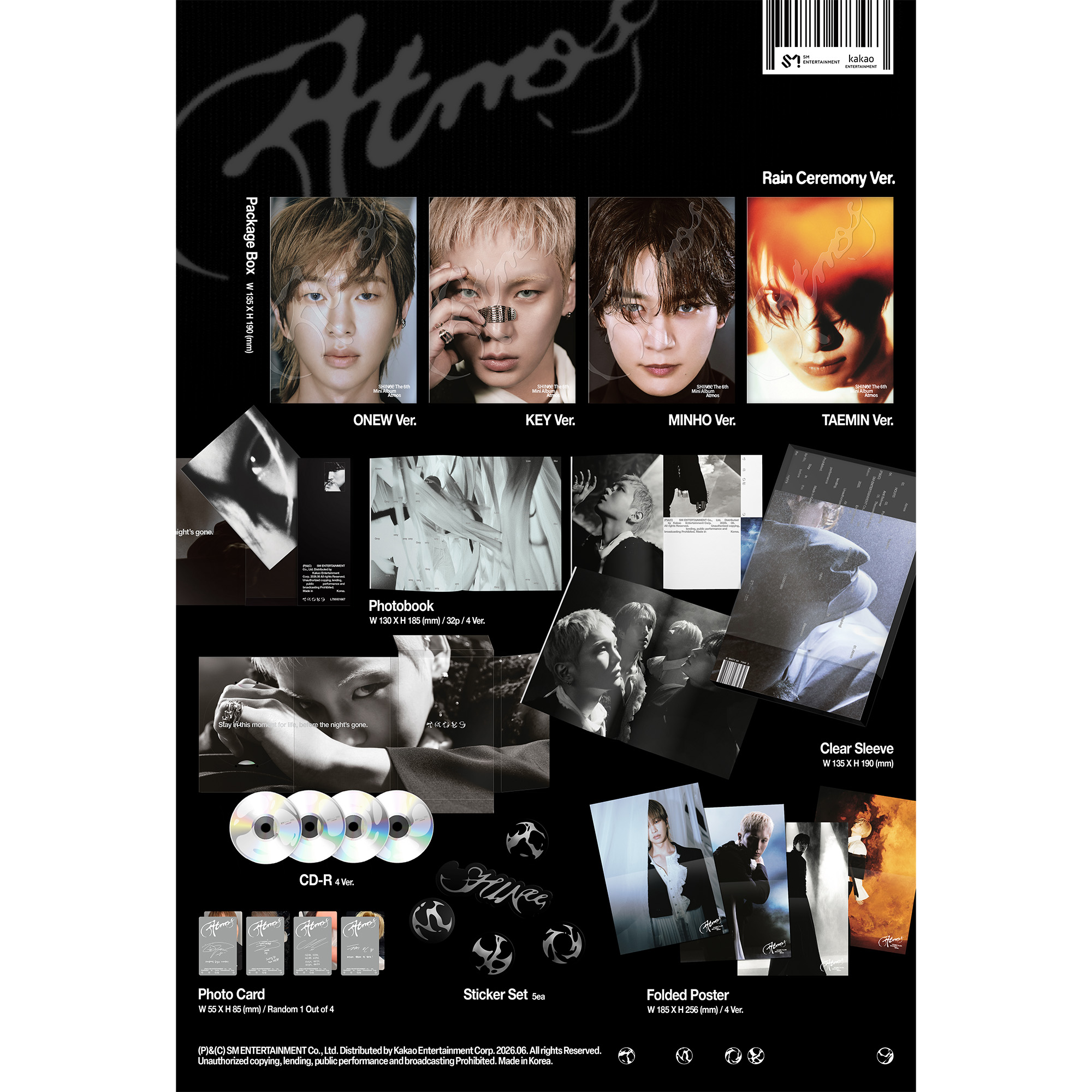 The 6th Mini Album 'Atmos' 全7形態10種セット - ec board SHINee STORE