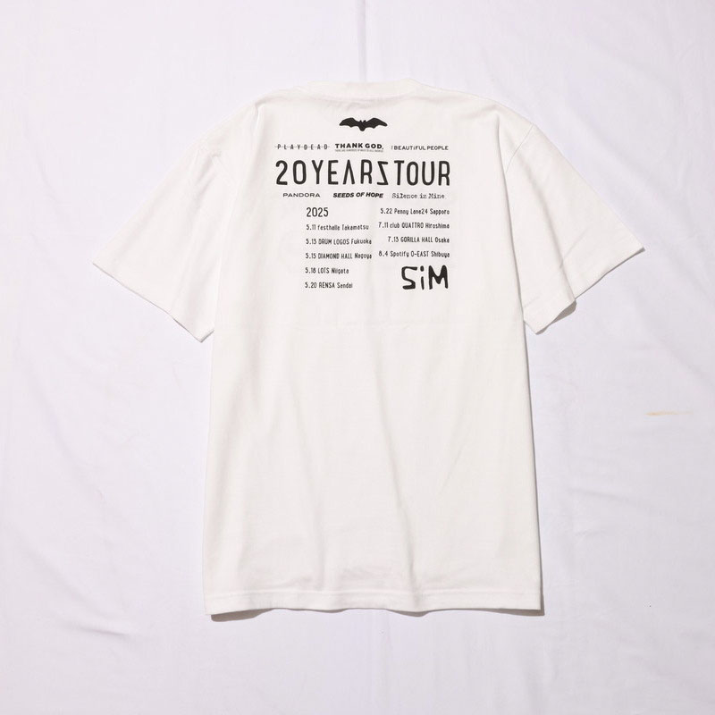 20YEARS TOUR ガイコツ Tシャツ - SiM OFFICIAL GOODS STORE