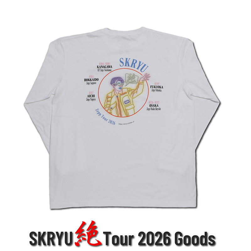 ネオンロングスリーブTシャツ [ホワイト] - SKRYU Official Goods Store