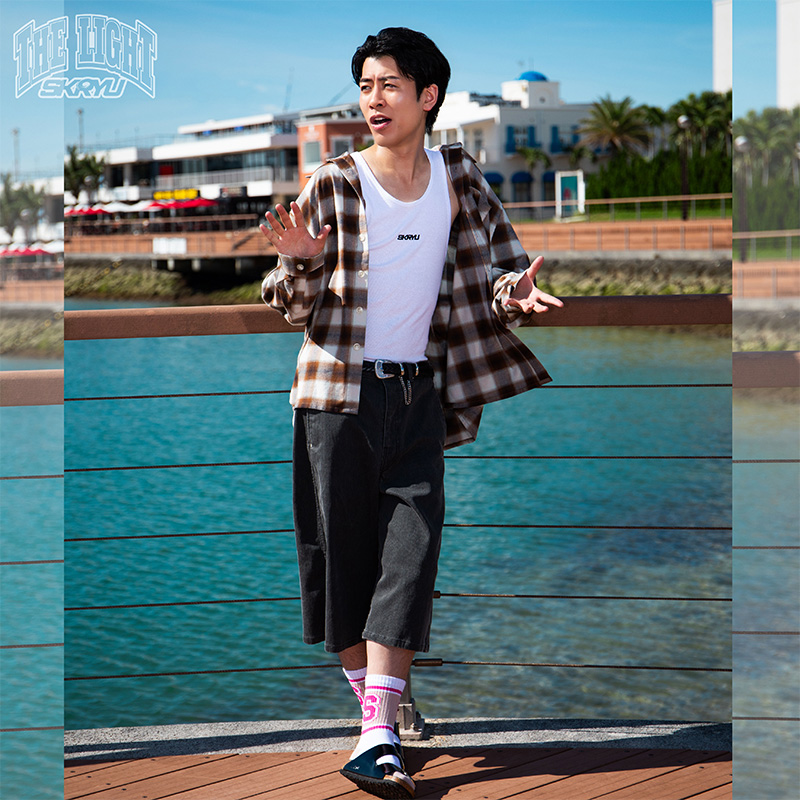 The Light チェックシャツ セピア - SKRYU Official Goods Store