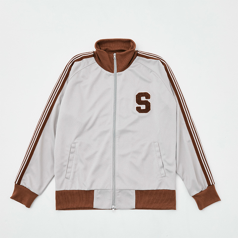  トラックジャケットホワイト ブラウン L The Light トラックジャケット - SKRYU Official Goods Store