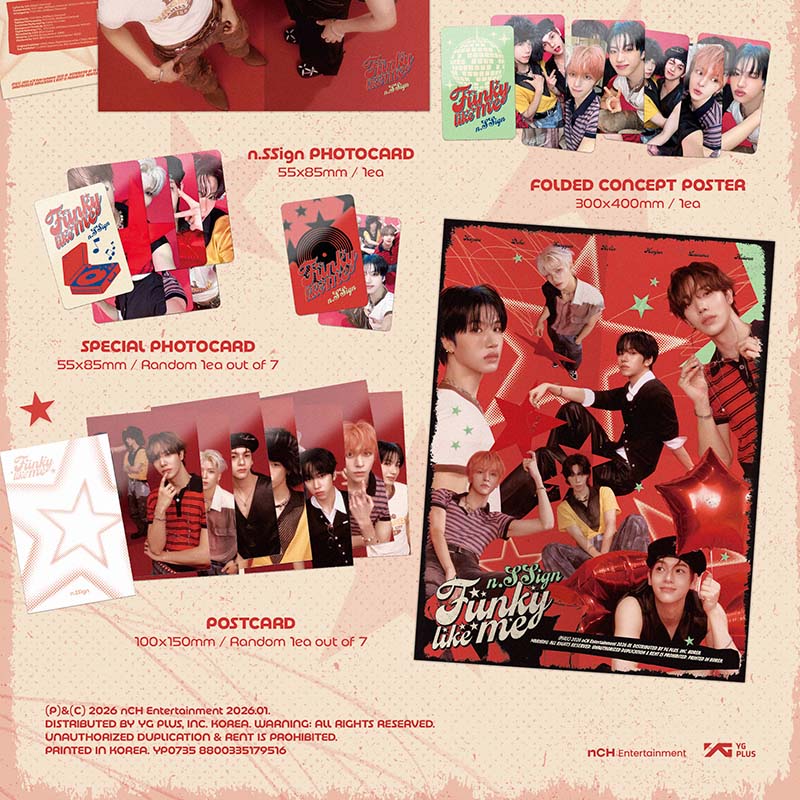 3部 特典会 抽選権付き】n.SSign 'Funky like me' 1枚 - Whoop Japan Store