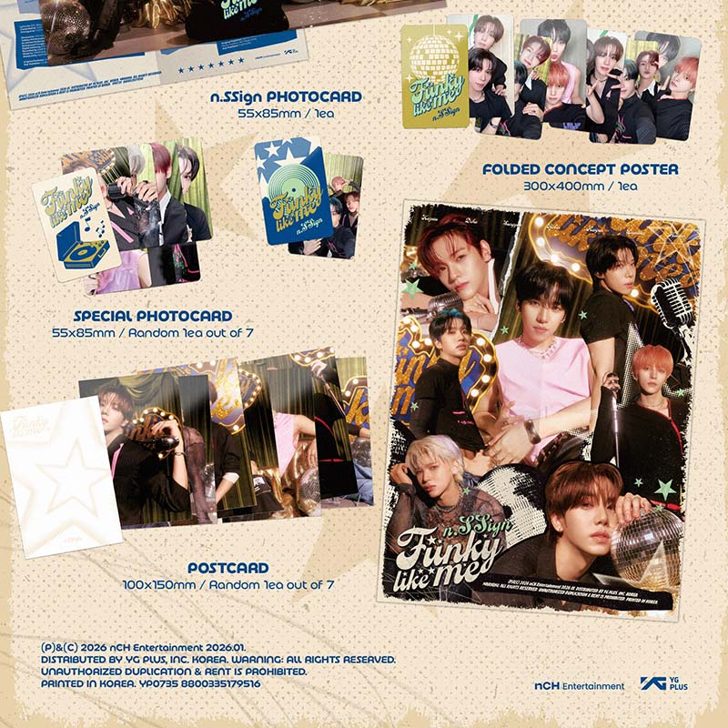 3部 特典会 抽選権付き】n.SSign 'Funky like me' 1枚 - Whoop Japan Store