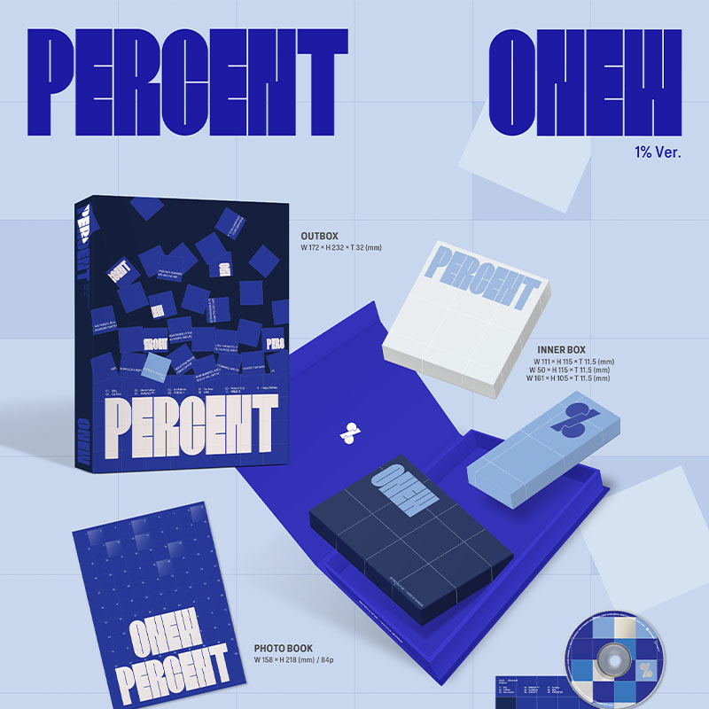 ONEW アルバムまとめ売り ONEW (SHINee) 韓国ソロセカンドフルアルバム『PERCENT』2025年7