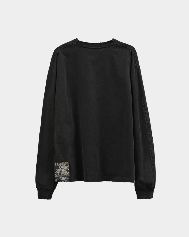 ZUTOMAYO CARD4 Long Tee B (Vintage Black) - ZUTOMAYO MART