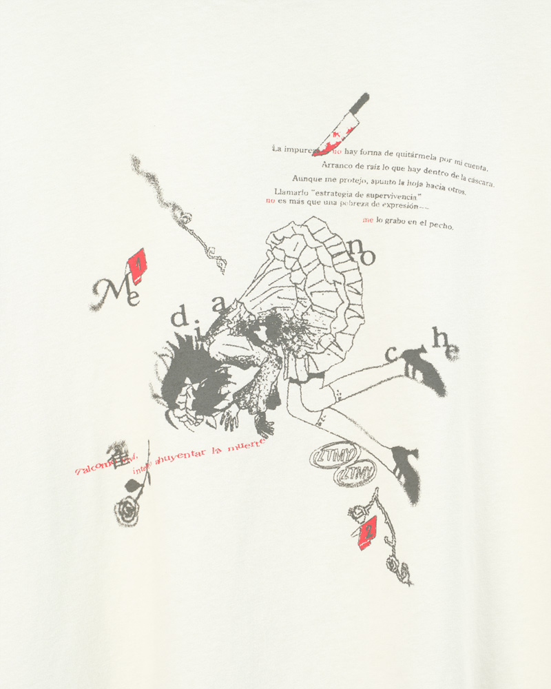 Medianoche Tee A (White) - ZUTOMAYO MART