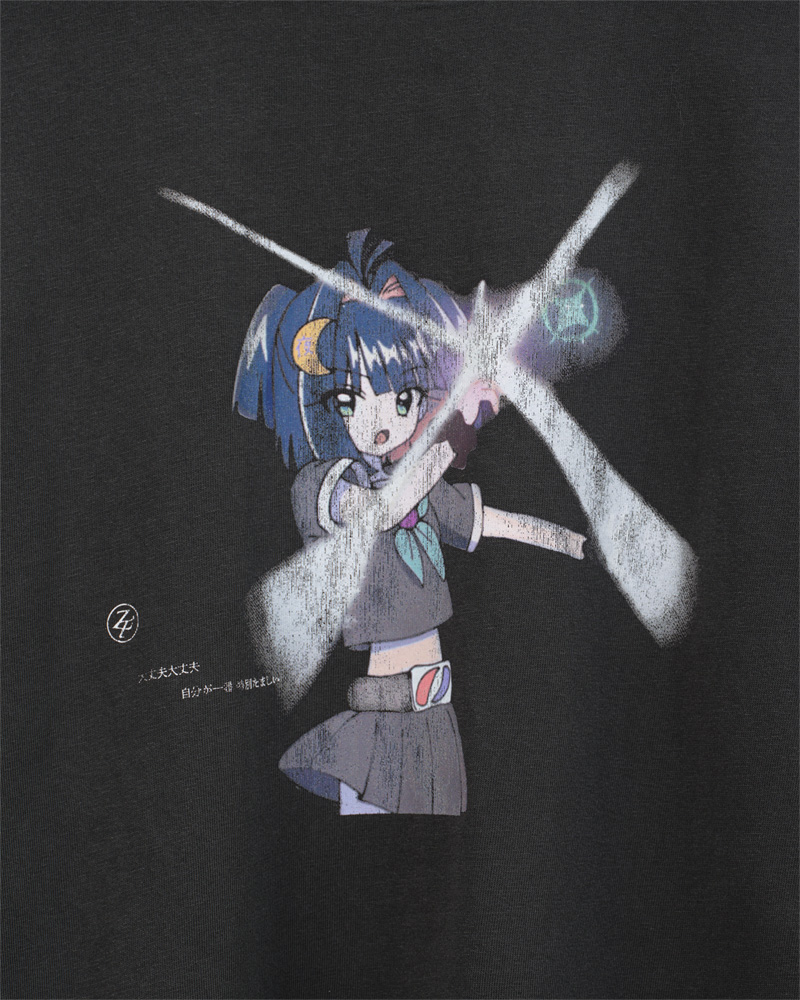 ゆにゃ様 ultra魂 YoruNira enchant Tee (Vintage Black) - ZUTOMAYO MART