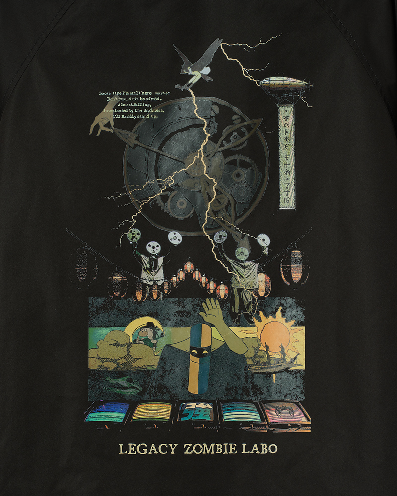 KUZIRA ジャケット柄 Tシャツ 黒 XL LEGACY ZOMBIE LABO Coach Jacket (Black) - ZUTOMAYO MART