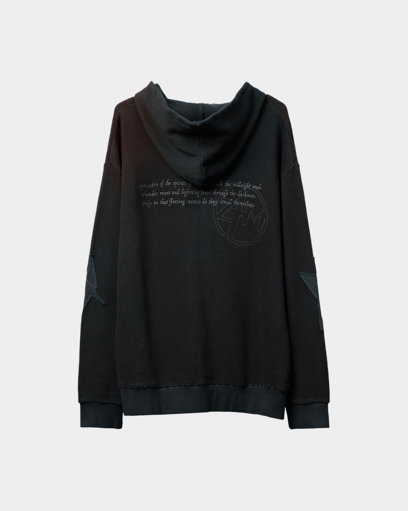THUNDER CONPAÑA Full-zip Hoodie (Vintage Black) - ZUTOMAYO MART