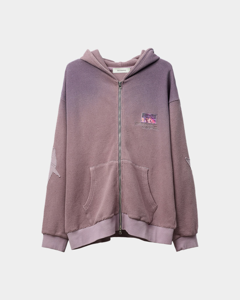 THUNDER CONPAÑA Full-zip Hoodie (Light Purple) - ZUTOMAYO MART