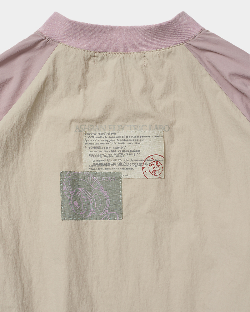 CULTURAL REVIVAL Pullover Nylon Shirt (Gray Pink) - ZUTOMAYO MART