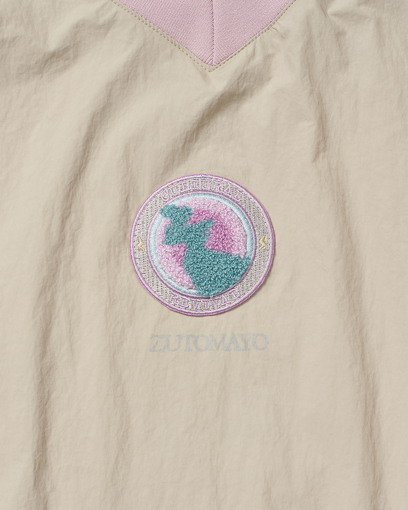 むーにゃ商品 CULTURAL REVIVAL Pullover Nylon Shirt (Gray Pink) - ZUTOMAYO MART