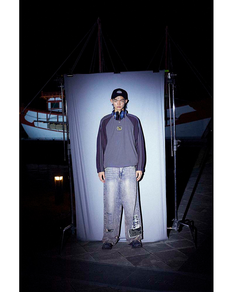 CULTURAL REVIVAL Pullover Nylon Shirt (Charcoal) - ZUTOMAYO MART