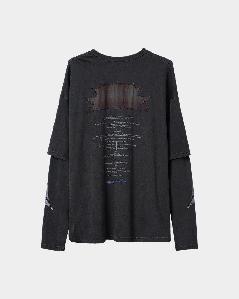LIBRA/ Premium Sweat – Black再販が無いです。 LEGACY ZOMBIE LABO Fake Layered Henley Neck Shirt (Black