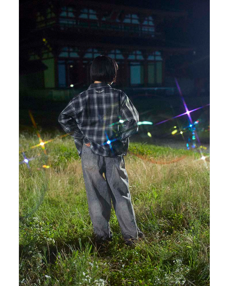 Medianoche Plaid Shirt (Black) - ZUTOMAYO MART